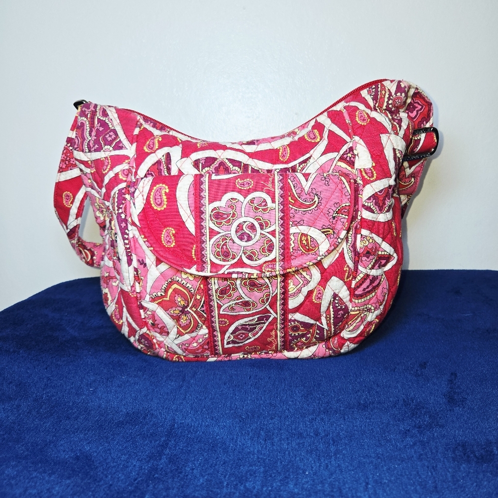 Vera Bradley Retired Rosy Posie Crossbody Bag Purse